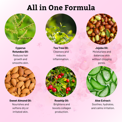 Cyperus Rotundus Oil for Hair Reduction NATURAL PERMANENT HAIR REDUCTION